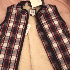 Baby girl plaid vest!